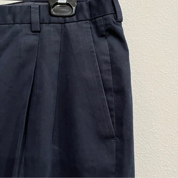 Burberry London navy blue pleated front pants size 36 x 28.5 stretch slacks - Picture 8 of 10